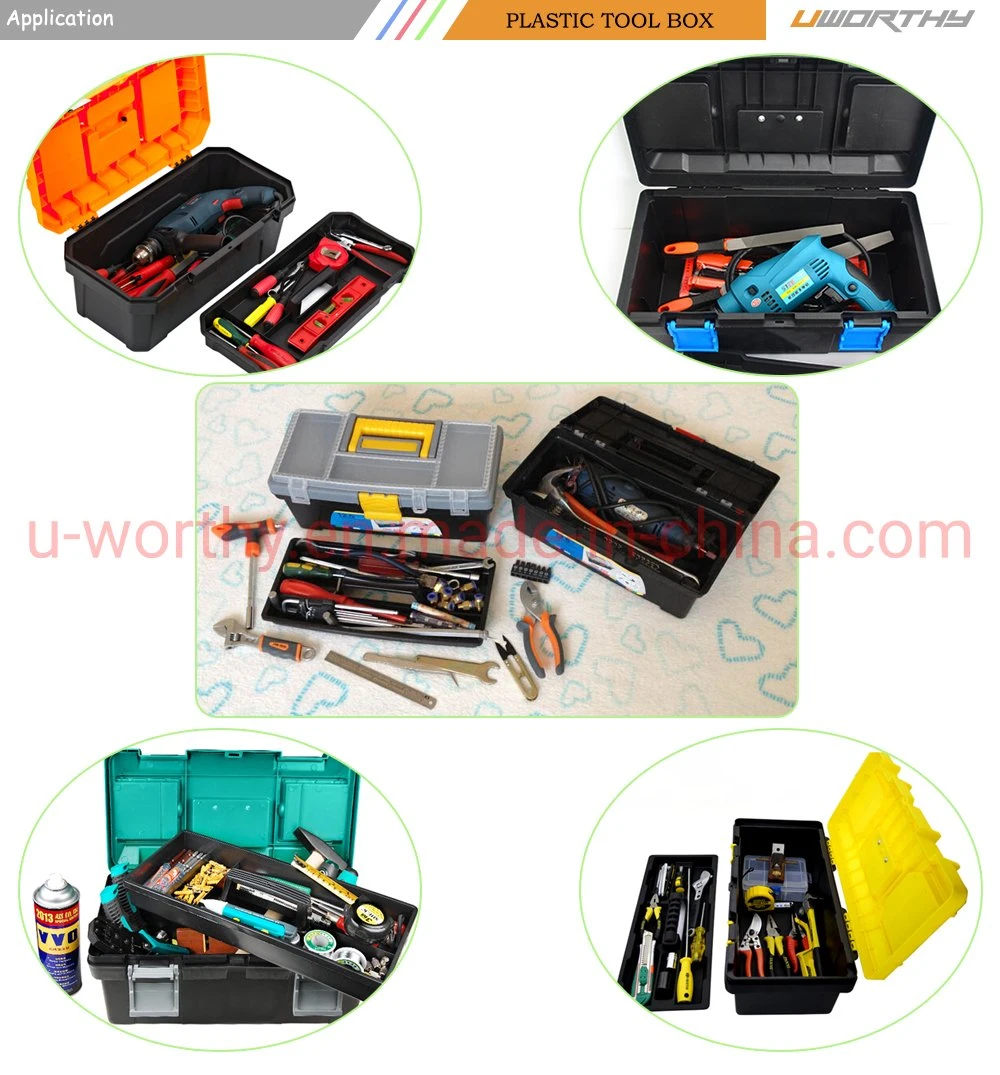 Multi Compartment Plastic Storage Tool Box with Handle