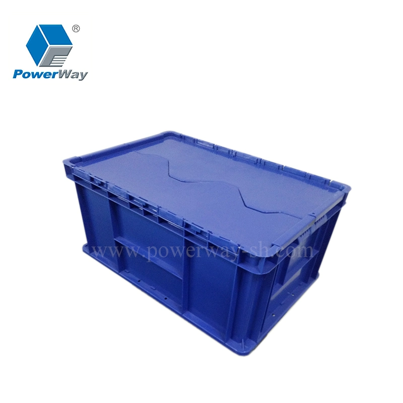 Stackable Easy-Moving Plastic Storage Crate with Attached Lid