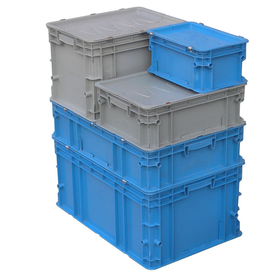 Heavy Duty Attached Lid Container Lidded Plastic Storage Box