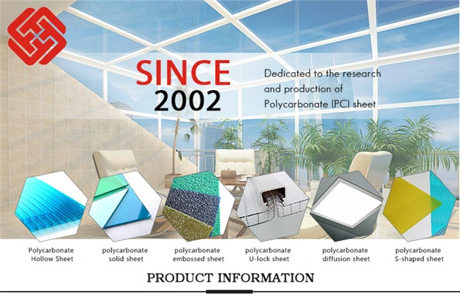 8mm High Impact Strength Hollow Polycarbonate Sheets