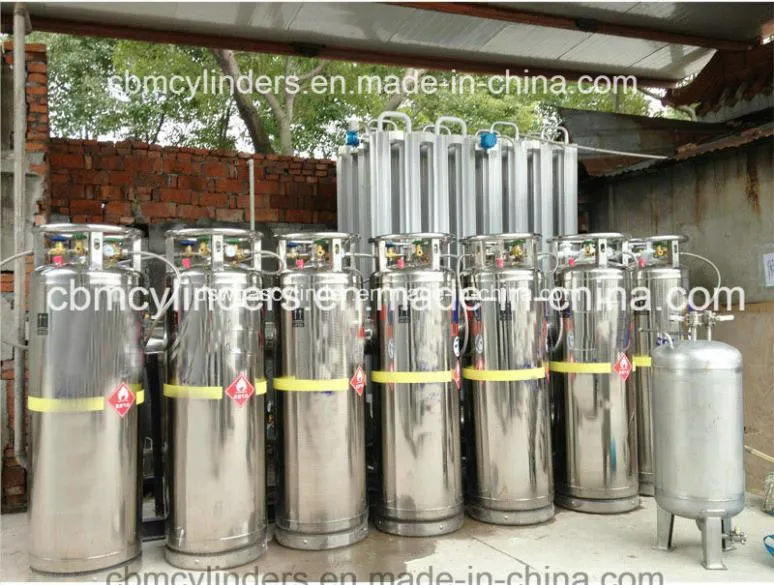 Liquid Oxygen Nitrogen Argon Cryogenic Dewar Cylinders