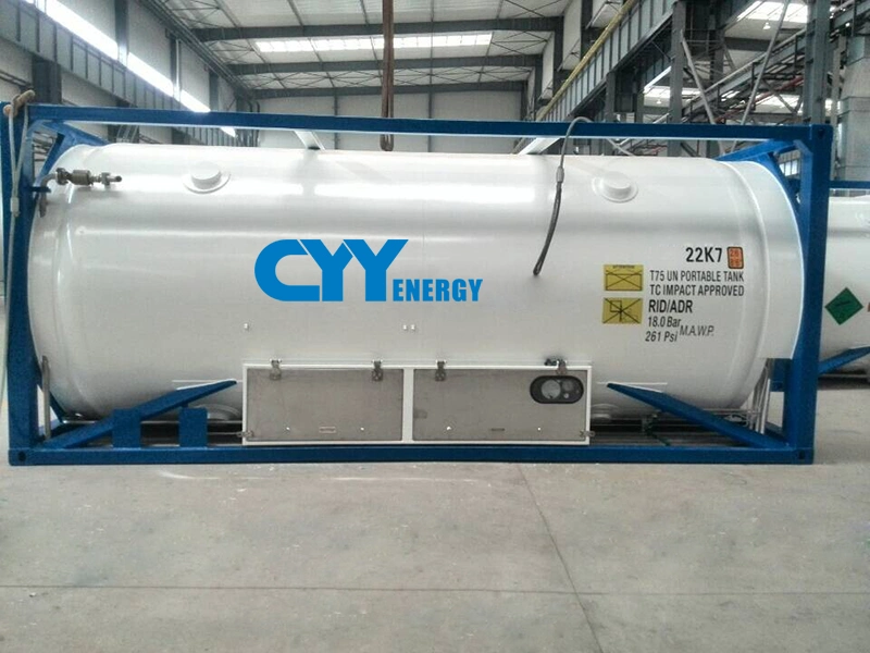 Cryogenic Liquid Nitrogen Oxygen Argon LPG ISO Tank Container