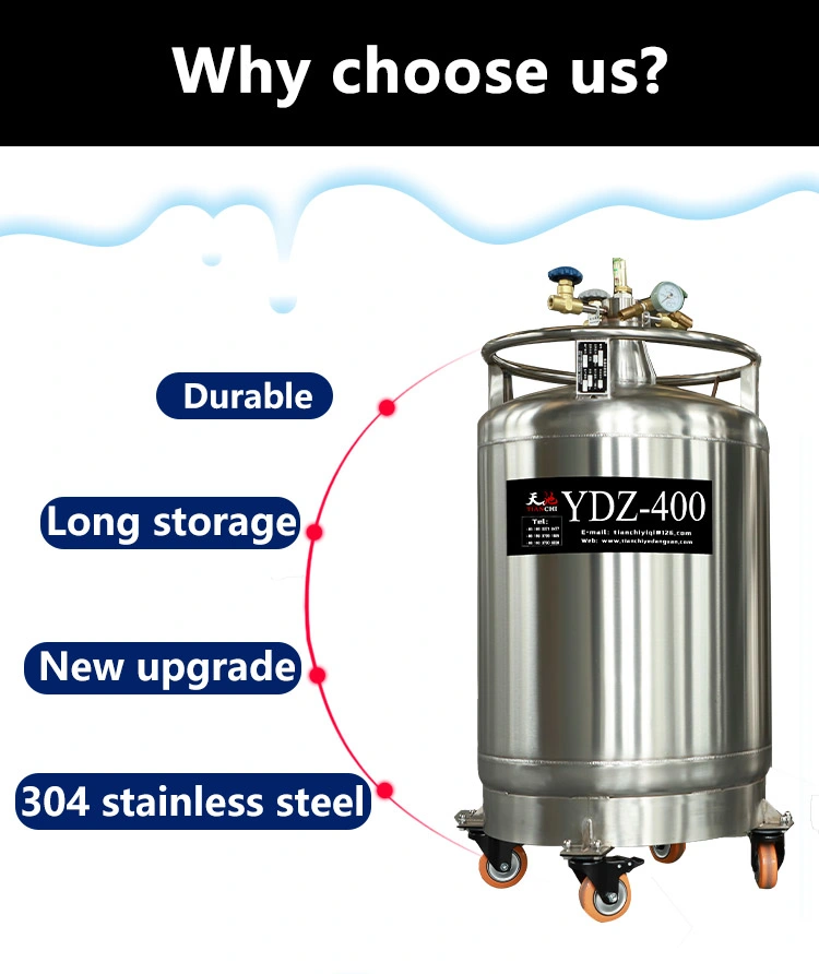 Ydz-200L Pressure Tank Stainless Steel Liquid Nitrogen Container 200L