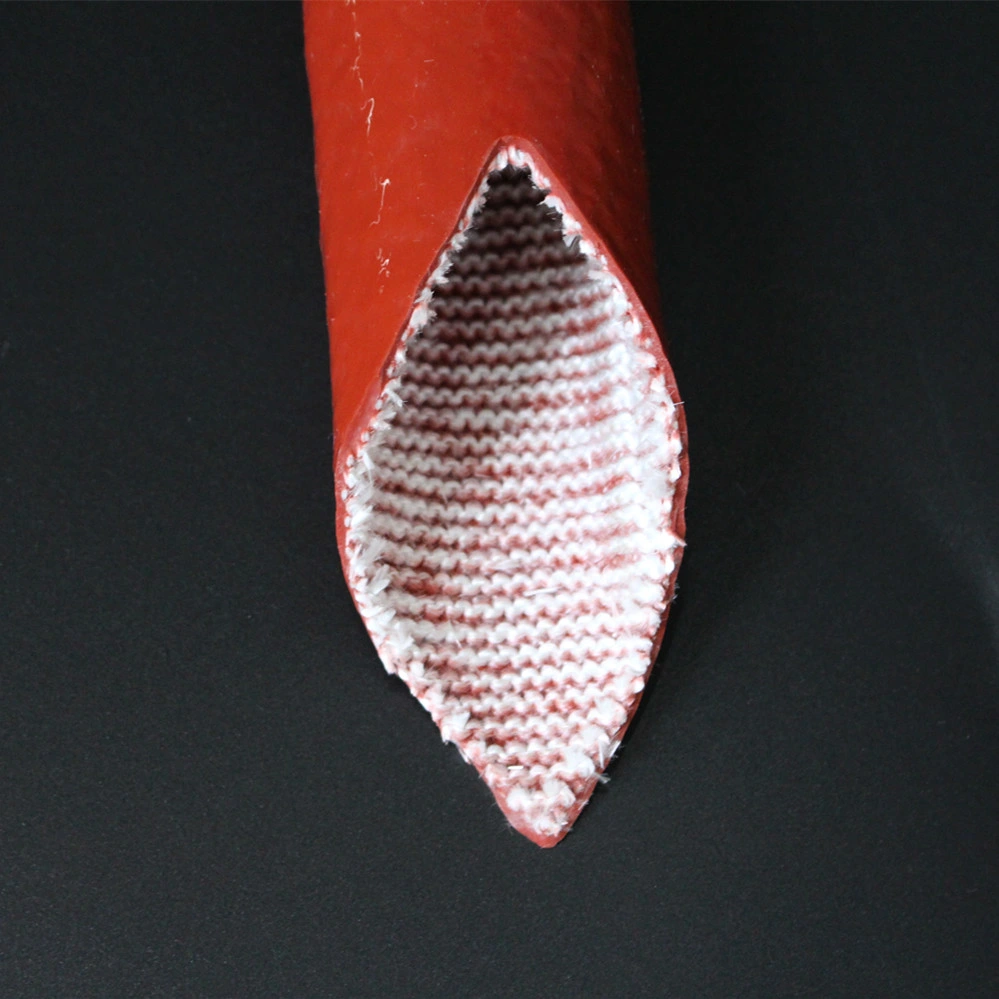 Glass Fiber Braided Steel Fctory Cable Hose Protection Fire Sleeving Silicone Covered Braided Fiberglass Sleeving