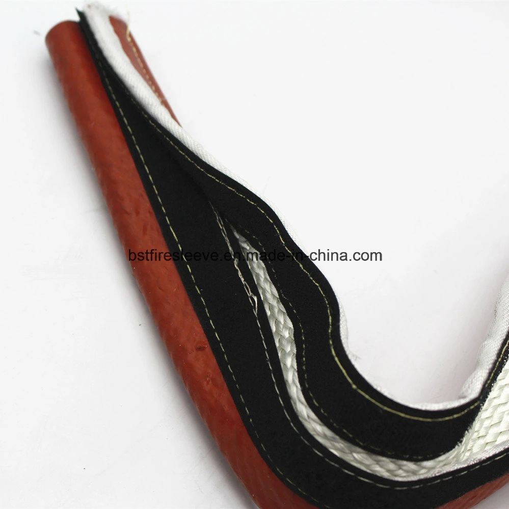 Glass Fiber Braided Steel Fctory Cable Hose Protection Fire Sleeving Silicone Covered Braided Fiberglass Sleeving