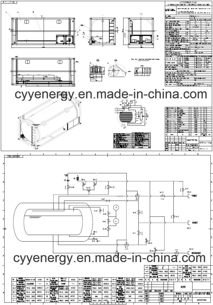 Newest LNG Cryogenic Liquid Oxygen Nitrogen Argon Carbon Dioxide Tank Container