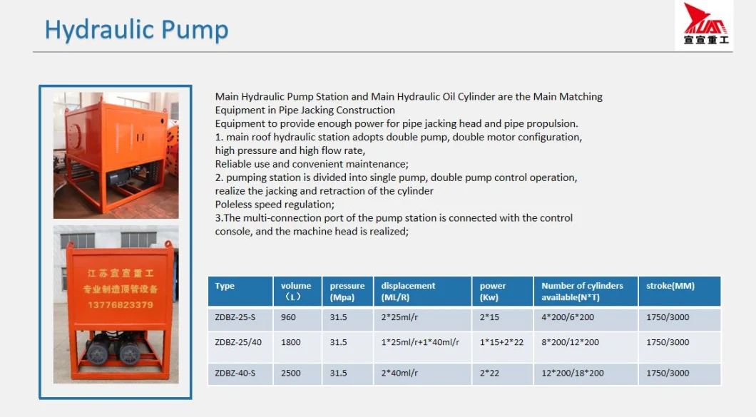 Liquid Waste Disposal Npd1500 Slurry Pipe Jacking Machine for Pipe Laying