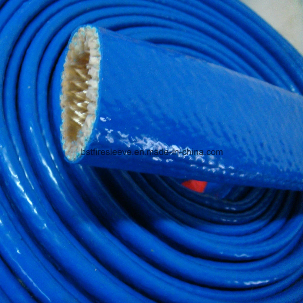 Glass Fiber Braided Steel Fctory Cable Hose Protection Fire Sleeving Silicone Covered Braided Fiberglass Sleeving