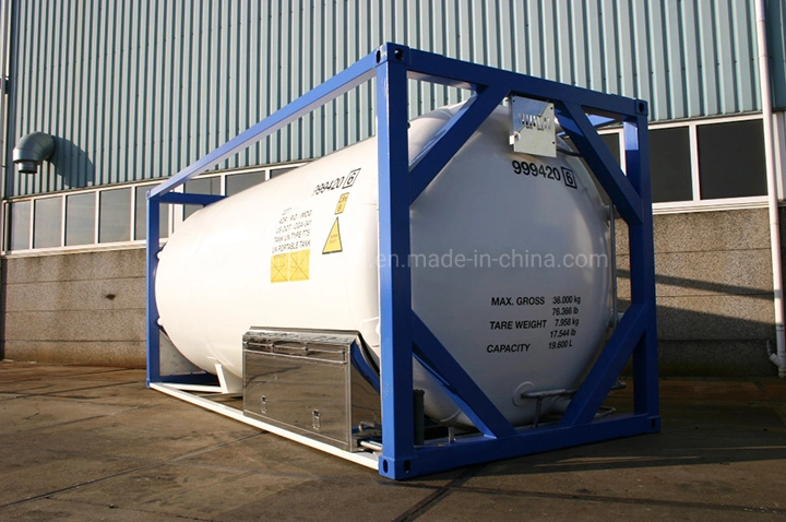 T75 Cryogenic Liquid Gas LNG Lo2 Ln2 20FT ISO Tank Container