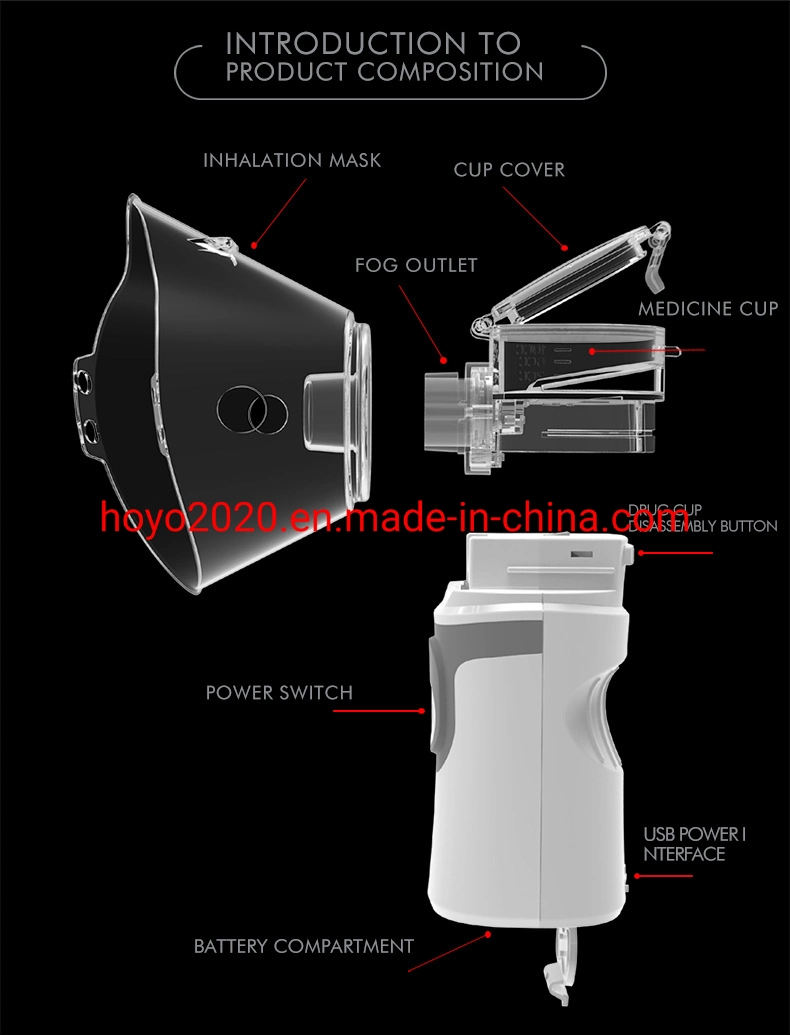 Portable Nebulizer Handheld Handheld Nebulizer Handheld Mesh Atomizer Nebulizer Portable Ultrasonic Handheld Nebulize Inhaler Low No