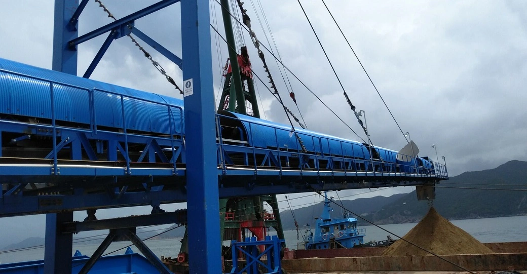 Ske Radial Telescopic Mobile Ship Loader Belt Conveyor System Price, Rubber Belt Conveyor