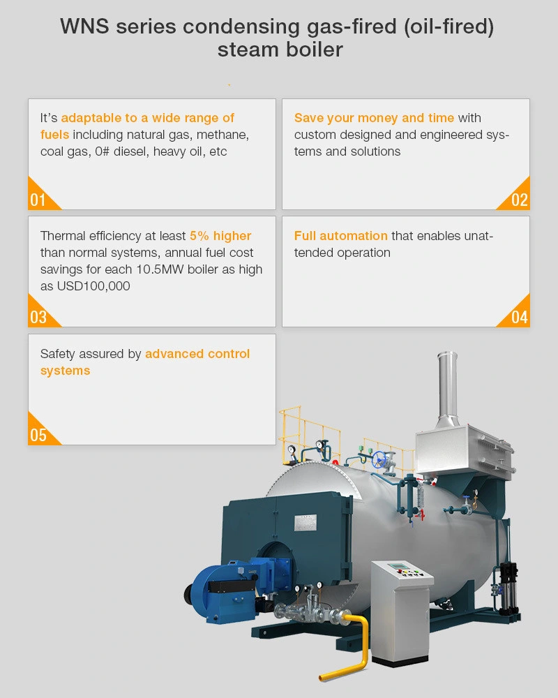 Natural Gas Steam Boiler to Generate Steam Used in Industry