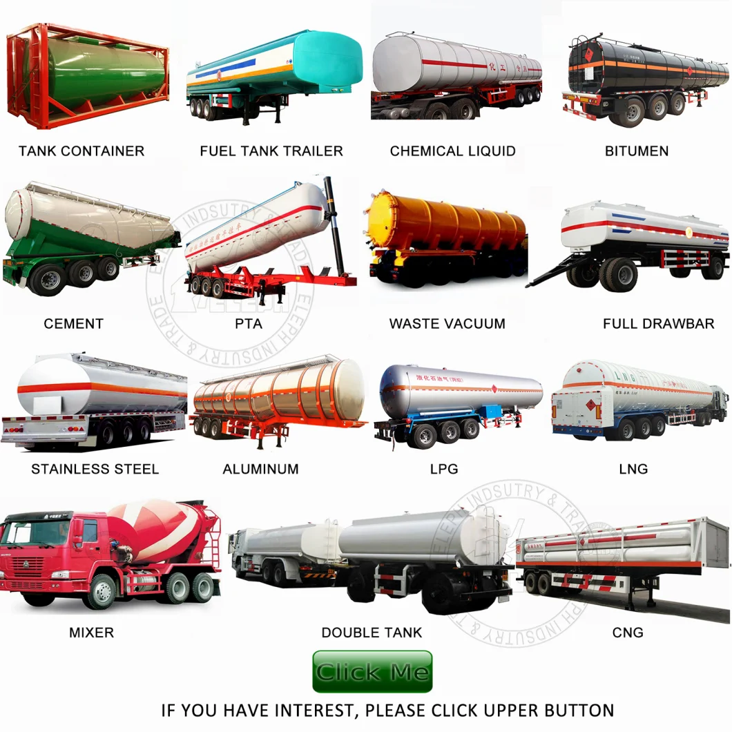 Eleph Brand 30-50 Cbm Carbon Steel 3 Axles Fuel Tanker Semi Truck Trailer Oil Storage Tank Trailer for Sale