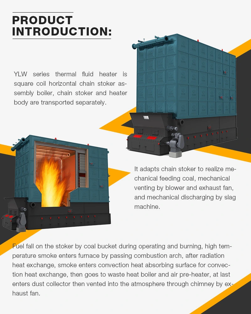 Ylw Series 2000000kcal Horizontal Type Chain Grate Hot Oil Boiler