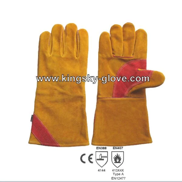 Golden Cow Split Leather Anti Fire Welding Work Glove 14