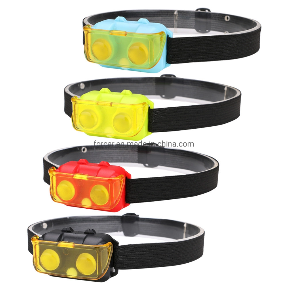 COB LED Mini Headlight 3 Lighting Modes Head Torch Chinese LED Headlamp with Protection Cover