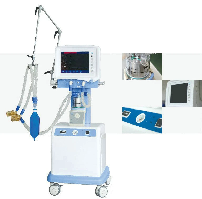 Ce Marked Breathing Apparatus ICU Medical Ventilator China Supplier Hospital Transport