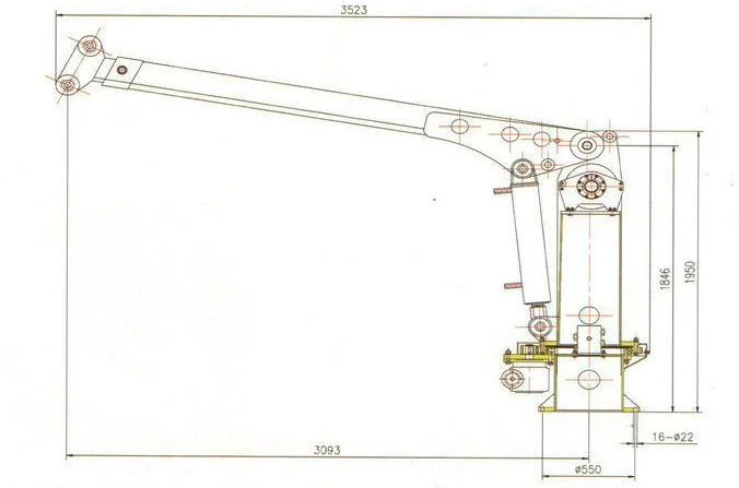 China Manufacturer 5 Ton Hydraulic Mounted Mobile Knuckle Boom Crane for Fireman Engine