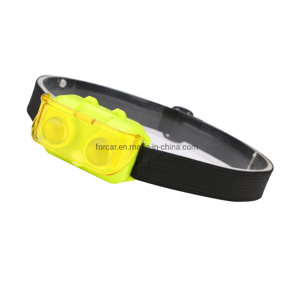 COB LED Mini Headlight 3 Lighting Modes Head Torch Chinese LED Headlamp with Protection Cover