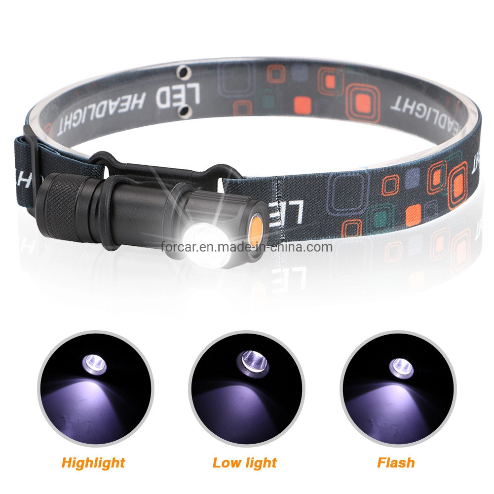 USB Charging Interface 3 Dimming Modes Lighting Head Torch Camping Fishing Lamp Headlamp Flashlight