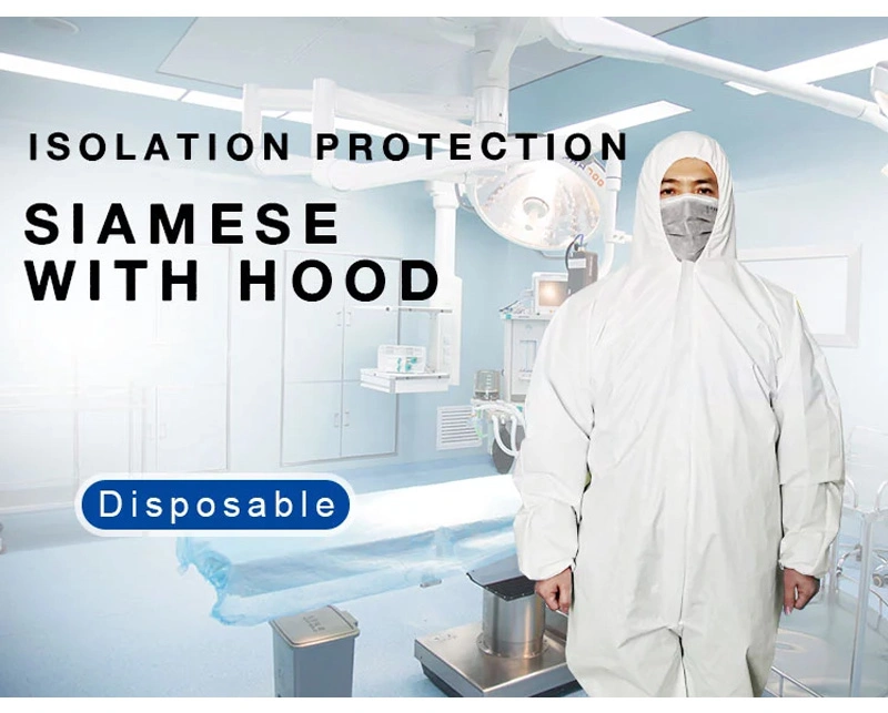 Wholesale Disposable Protective Coverall Isolation Gown Safety Suit with Full Body