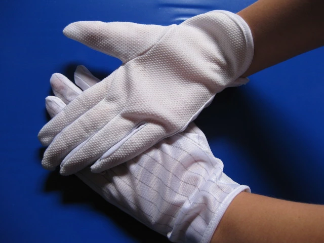 ESD Anti-Slip Anti-Static PVC Dotted Glove Lint Free