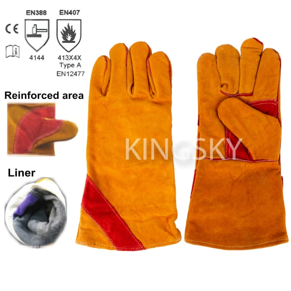 Golden Cow Split Leather Anti Fire Welding Work Glove 14