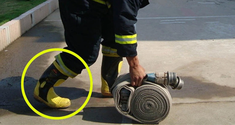 Puncture-Resistant Fireman Fire Fighting Equipment Slip-Resistant Rubber Boots for Footwear