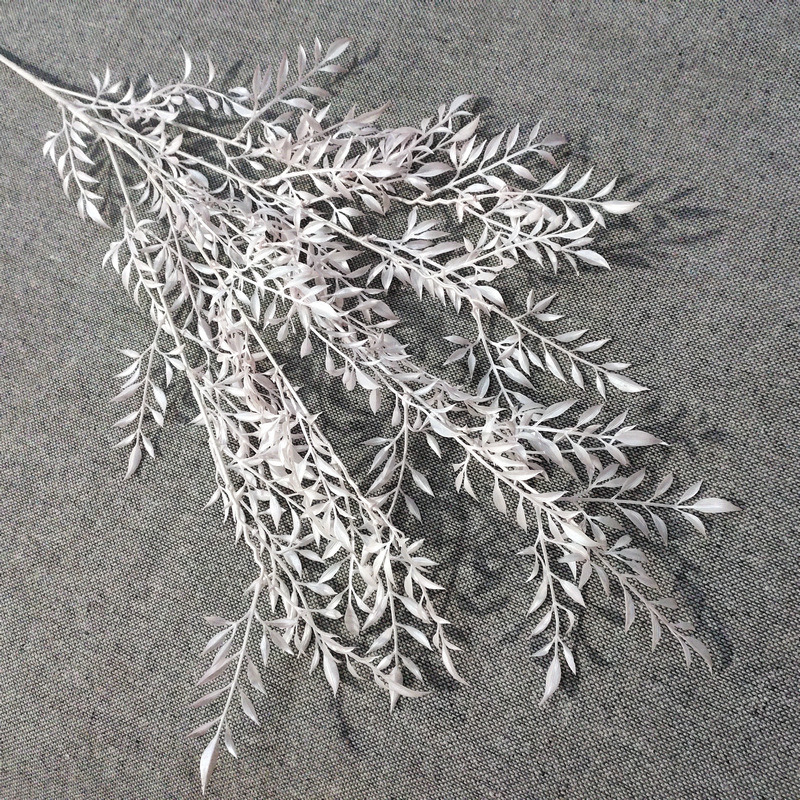 Wedding Decoration Plastic Flowers 5 Branches Gold Color Branches