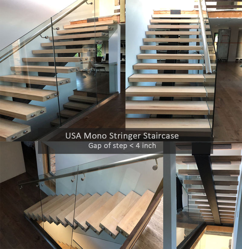 Wooden Straight Staircase/Indoor Staircase/Interior Stair