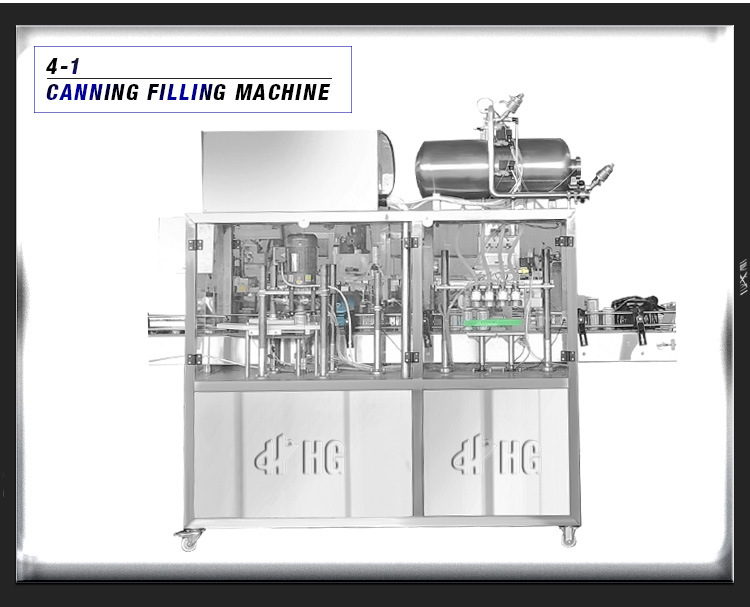 Beer Gas-Containing Beverage Can Filling Filler and Seamer Machine