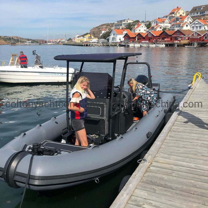 Colton Deep-V Aluminum Hull Inflatable Rib Boat for Fishing and Rescue