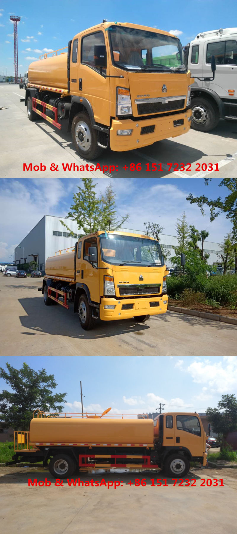 DFAC Sinotruk 4X2 5000L 8000L 10000 Liter Water Tank Truck for Sale