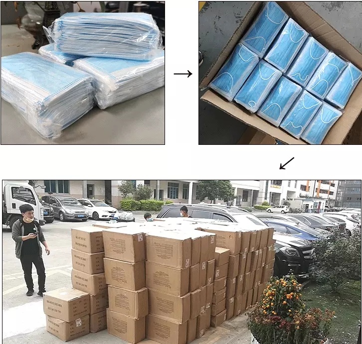 Civilian Use 3 Layers Non-Woven Disposable Protective Face Mask