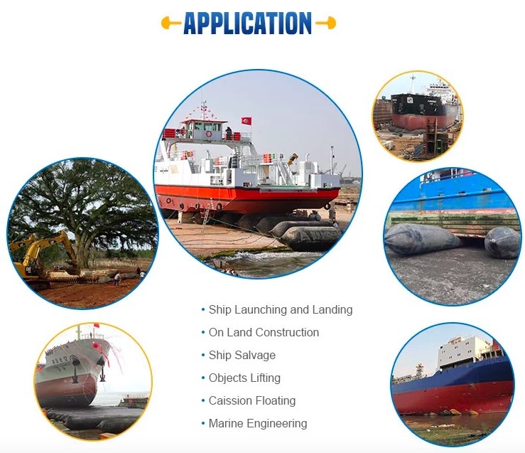 Evergreen Manufacturer Marine Salvage Ship Launching Airbag for Salvage