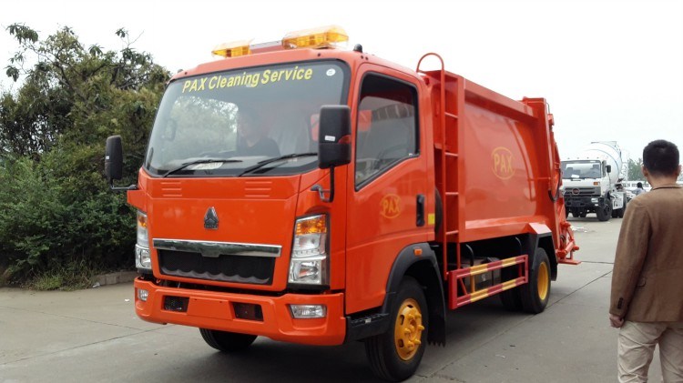 HOWO 8m3 Solid Waste Garbage Collector Compactor Garbage Truck