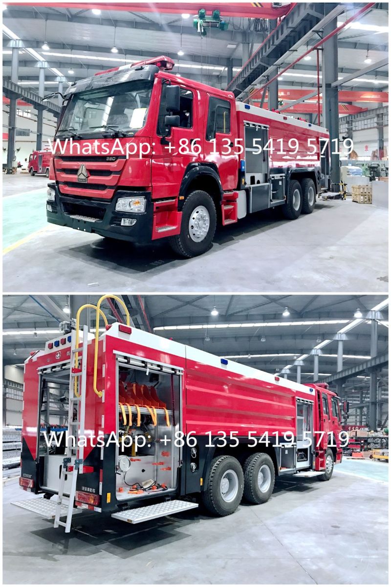 HOWO 6X4 Water Foam Tank Fire Fighting Truck Military Airport Fire Truck Fire Fighting Ladder Truck