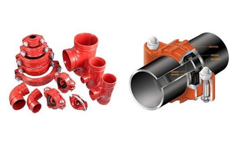 Ductile Iron Pipe Fittings Rigid Coupling for Fire Protection System