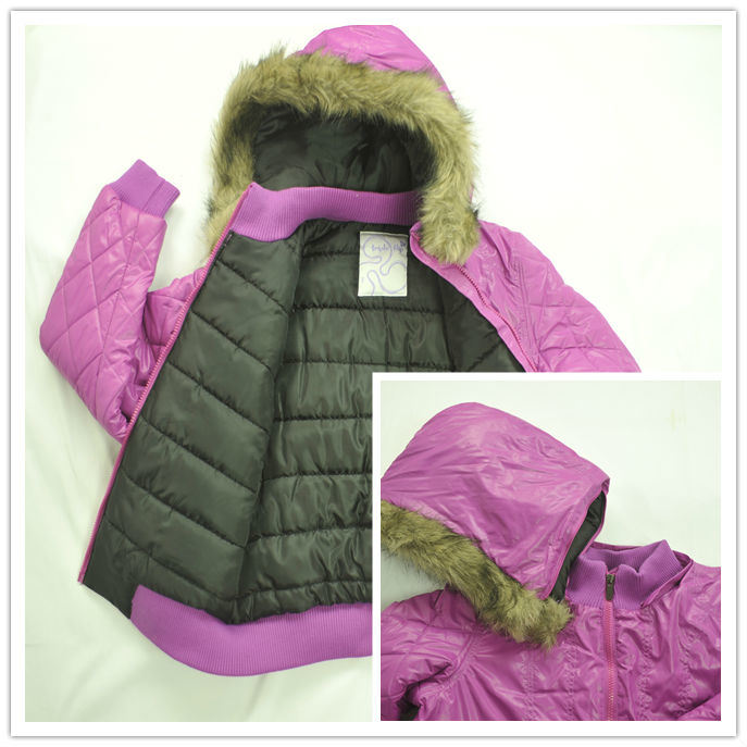 Little Girl Pink Winter Jacket and Little Boy Grey Winter Jacket