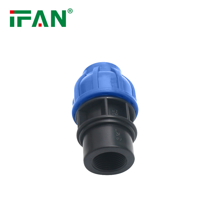 PP Compression Fittings Female Coupling for HDPE Irrigation Pipe