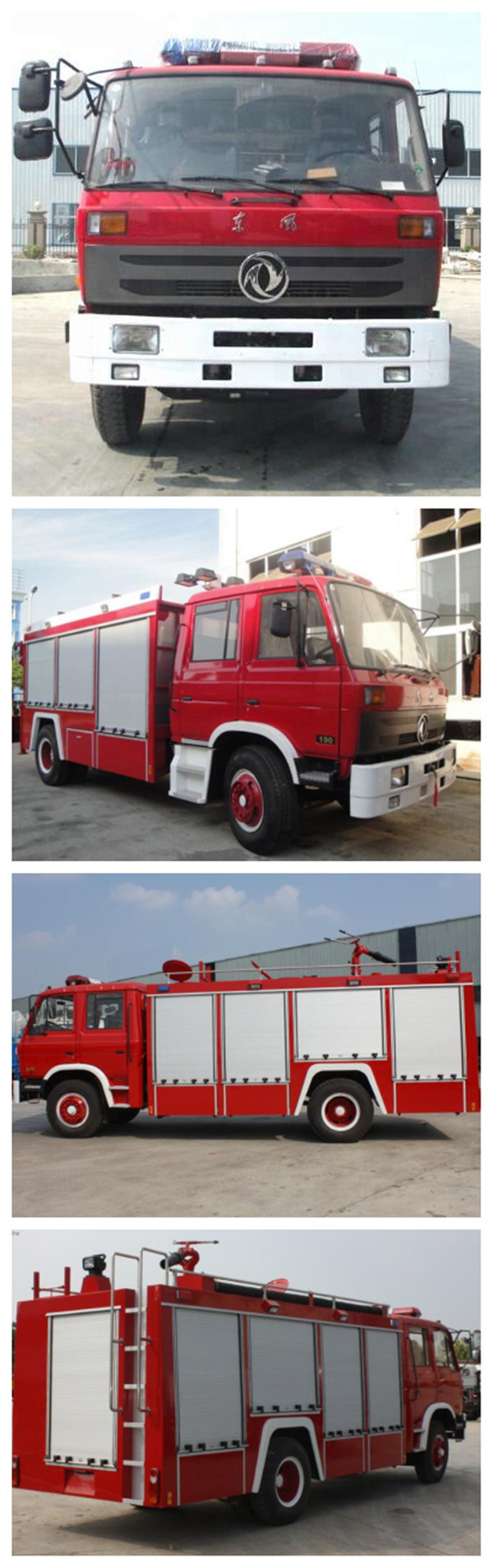 China Manufacture Dongfeng 4*2 Antique Fire Truck Water Foam Fire Truck for Sale