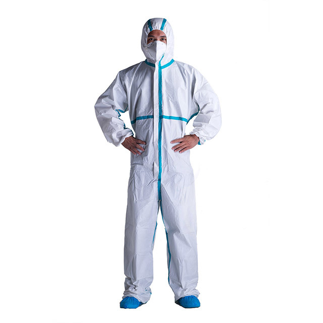 Safety Protective Fire Resistant Workwear Clothing Disposable SMS Coverall