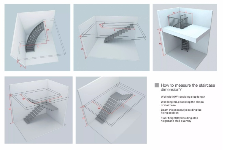 Morden Staircase, Glass Rail Staircase, Stair Factory Supply