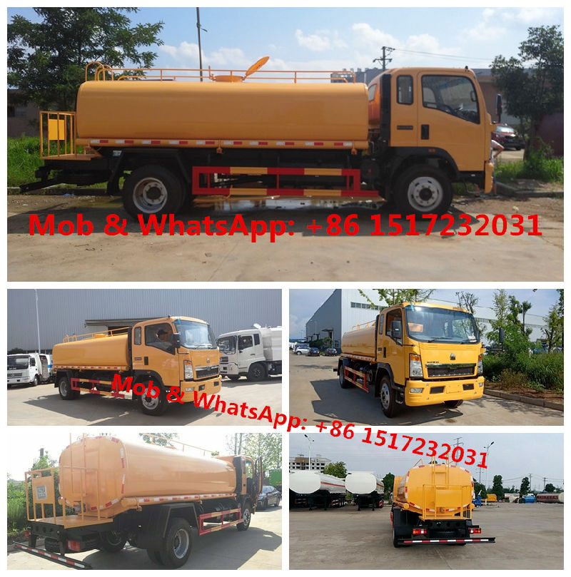 HOWO 4X2 Water Bowser Truck 10000 Liter Water Truck 1000 Gallon Water Tank Truck