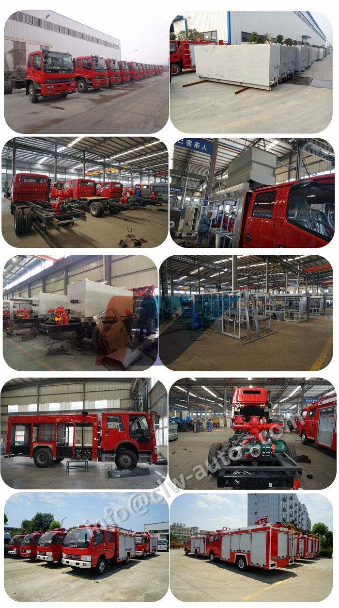 Isuzu 700p 5ton Water Fire Truck Engine 5000L Emergency Rescue Fire Fighting Truck