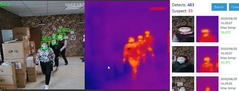 Convenient Operation Anomaly Detection Infrared Camera Thermal Imager School Airport Classroom Quick Detection Sk-256dt