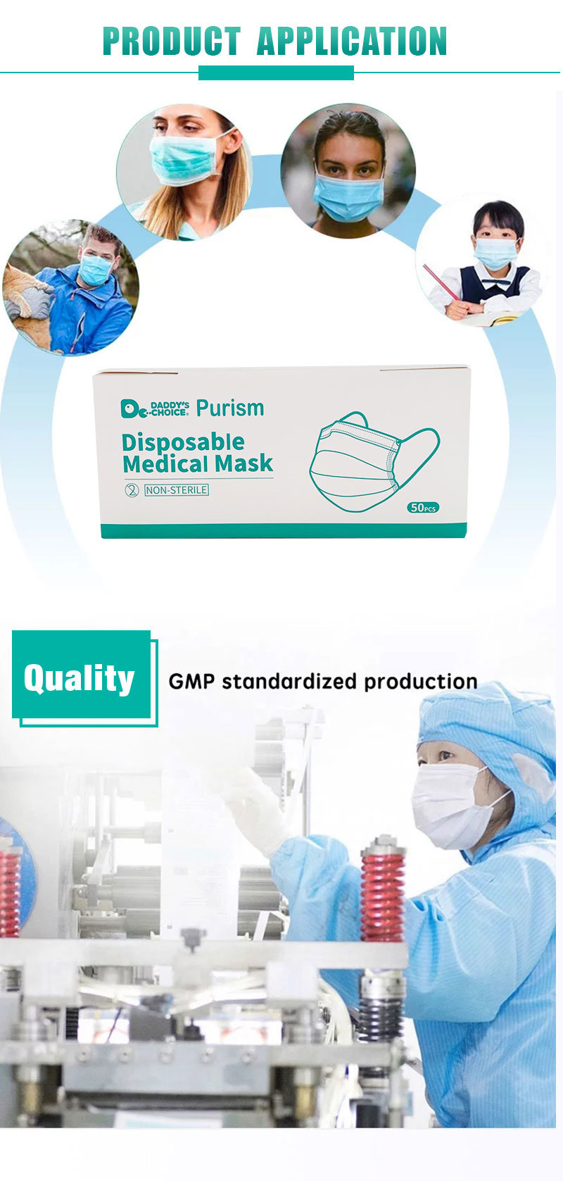 Medical Disposable Respirators Surgical Protective Face Mask in Stock China