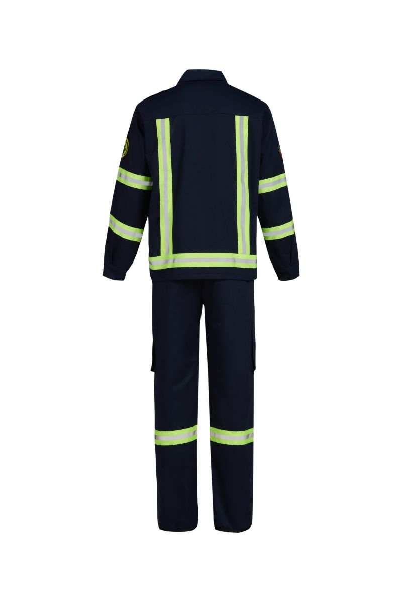 High Quality 100%Cotton Uniform for Fireman with Reflective Tape