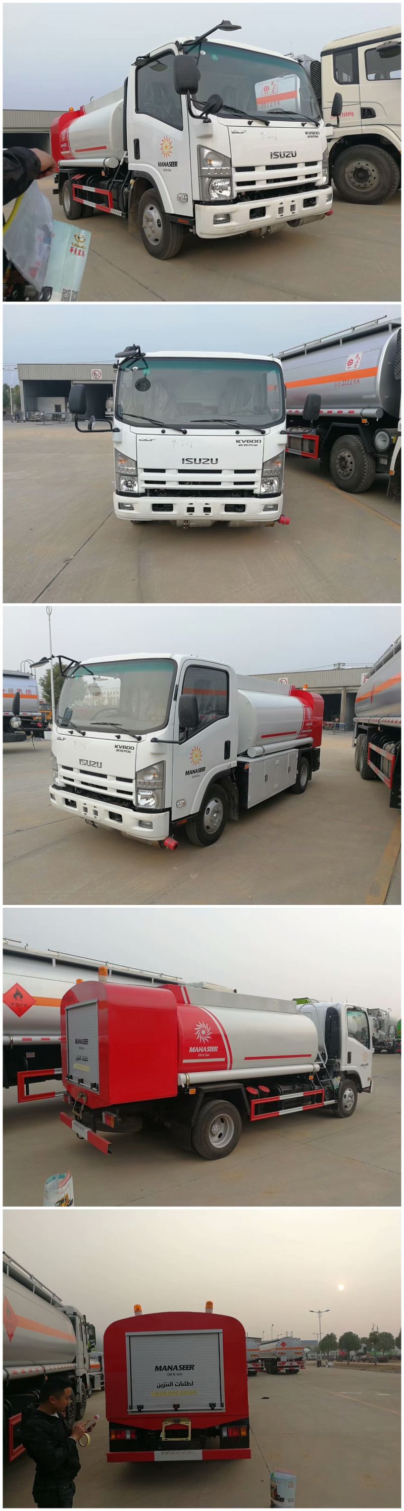 Hot Sell 4X2 8000 Liter Oil Tank Truck / Fuel Tanker Truck Capacity with Dispenser