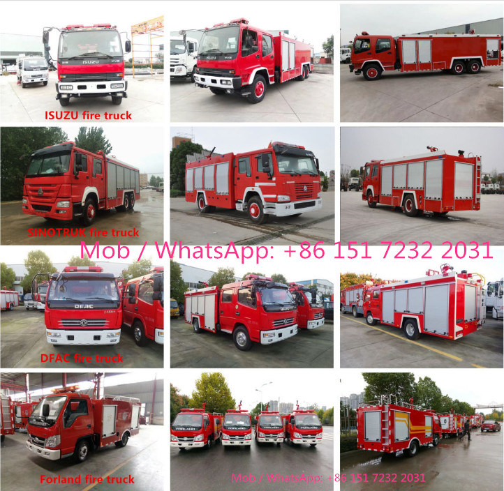 Isuzu Sinotruk 8000L Water Tank Fire Truck New Fire Truck 8 Ton Fire Fighting Rescue Truck